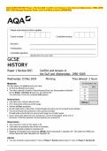 AQA GCSE HISTORY Paper 1 Section B/E: Conflict and tension in the Gulf and Afghanistan, 1990–2009 MAY 2024 Merged Question Paper and Final Mark scheme {VERIFIED}