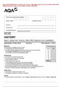 AQA GCSE HISTORY Paper 1 Section A/A: America, 1840–1895: Expansion and consolidation MAY 2024 Merged Question Paper and Final Mark scheme {VERIFIED}