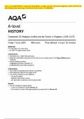 AQA A-level HISTORY Component 2D Religious conflict and the Church in England, c1529–c1570 JUNE 2024 Merged Question Paper and Final Mark scheme {VERIFIED}