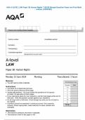 AQA A-LEVEL LAW Paper 3B Human Rights 7162/3B Merged Question Paper and Final Mark scheme {VERIFIED}