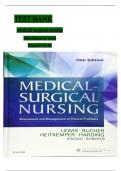 Test Bank - Lewis Medical Surgical Nursing, 10th Edition (Lewis,), Chapter 1-68 | All Chapters covered and verified ISBN:9780323328524