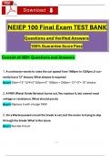 NEIEP 100 Final Exam TEST BANK (2025 / 2026) Reviewed 400+ Questions with Revised Correct Answers, (A+ Guarantee)