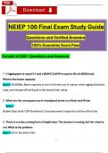 NEIEP 100 Final Exam Study Guide (2025 / 2026)  Reviewed 200+ Questions with Revised Correct Answers, (A+ Guarantee)