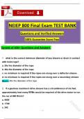 NEIEP 800 Final Exam TEST BANK (2025 / 2026)  Reviewed 400+ Questions with Revised Correct Answers, (A+ Guarantee)