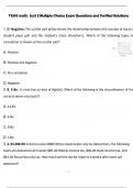 TEAS math: test 2 Multiple Choice Exam Questions and Verified Solutions