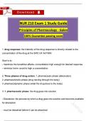 NUR210 / NUR 210 Exam 1 Study Guide (Latest 2025 / 2026): Principles of Pharmacology - Galen Reviewed Guide with solutions (A+ Guarantee)