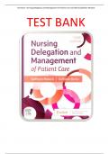 Test Bank - Nursing Delegation and Management of Patient Care 3rd Edition,(Kathleen Motacki, 2022), Chapter 1-21 | All Chapters