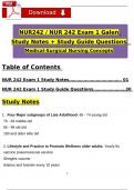 Galen NUR 242 Exam 1, 2, 3 & 4 Med-Surg Study Notes + Study Guide: ALL IN ONE (Latest 2025 / 2026): (A+ Guarantee)