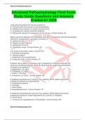 Advanced Pathophysiology Final Exam Study Guide Questions and Answers Graded A+ 2025