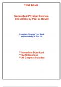 Test Bank for Conceptual Physical Science 6th Edition by Hewitt (All Chapters included)