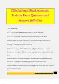 PSA Airlines Flight Attendant Training Exam Questions and Answers 100% Pass