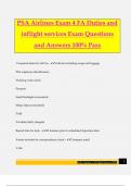 PSA Airlines Exam 4 FA Duties and inflight services Exam Questions and Answers 100% Pass