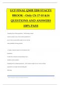 UCF FINAL QMB 3200 STACEY BROOK - Only Ch 17-10 &14 QUESTIONS AND ANSWERS 100% PASS