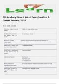 720 Academy Phase 1 Actual Exam Questions & Correct Answers / 2025. 