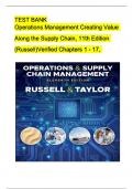 TEST BANK For Operations and Supply Chain Management, 11th Edition by (Roberta S. Russell, 2024) Verified Chapters 1 - 17, Complete Newest Version