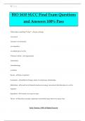 BIO 1610 SLCC Final Exam Questions and Answers 100% Pass