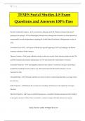 TEXES Social Studies 4-8 Exam Questions and Answers 100% Pass