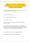 NRSG 257 Final Exam: QUESTIONS AND ANSWERS LATEST 2025 UPDATE (COMPLETE SOLUTIONS 100% CORRECT)