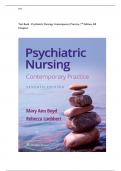 Test Bank - Psychiatric Nursing: Contemporary Practice, 7th Edition. Original Version