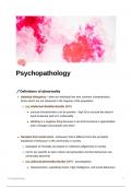 Summary Notes On Psychopathology