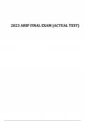 2025 AHIP FINAL EXAM (ACTUAL TEST)