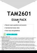 TAM2601 EXAM PACK 2025 - DISTINCTION GUARANTEED