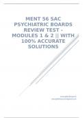 MENT 56 SAC PSYCHIATRIC BOARDS REVIEW TEST - MODULES 1 & 2 || With 100% Accurate Solutions