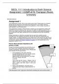 GEOL 1111 Introduction to Earth Science Assignment 1 COMPLETE Thompson Rivers University