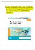 Test Bank for Foundation of Nursing, 9th Edition Cooper Questions and Answers 2024/2025 Guide