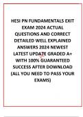  HESI PN FUNDAMENTALS EXIT EXAM 2024 ACTUAL  QUESTIONS AND CORRECT DETAILED WELL EXPLAINED ANSWERS 2024 NEWEST LATEST UPDATE GRADED A+ WITH 100% GUARANTEED SUCCESS AFTER DOWNLOAD (ALL YOU NEED TO PASS YOUR EXAMS)