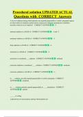 Procedural sedation UPDATED ACTUAL  Questions with CORRECT Answers