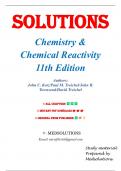 Solutions For Chemistry and Chemical Reactivity, 11th Edition Kotz