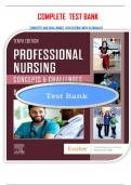 TEST BANK FOR Professional Nursing: Concepts & Challenges 10th Edition by Beth Black , ISBN: 9780323431125 |All Chapters Verified| Guide A+