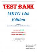 Test Bank for MKTG, 14th Edition by Charles W. Lamb