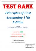 Test Bank for Principles Of Cost Accounting, 17th Edition by Vanderbeck 