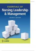 Essentials of Nursing Leadership and Management 7th Edition 2025 Update.