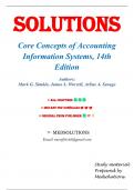 Solutions for Core Concepts of Accounting Information Systems, 14th Edition by Simkin