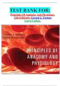 TEST BANK FOR: Principles Of Anatomy And Physiology, 12th Editionby Gerard J. Tortora Latest Update.