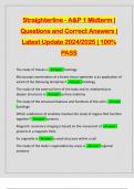 Straighterline - A&P 1 Midterm | Questions and Correct Answers | Latest Update 2024/2025 | 100% PASS