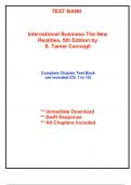 Test Bank for International Business The New Realities, 5th Edition by Cavusgil (All Chapters included)