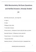 WGU Biochemistry OA Exam Questions  and Verified Answers | Already Graded  A+