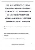 WGU EXAM PACKAGE DEAL QUESTIONS AND VERIFIED DETAILED ANSWERS | 100% GUARANTEED PASS | ALREADY GRADED A+