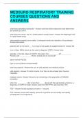 MEDSURG RESPIRATORY TRAINING COURSES QUESTIONS AND ANSWERS 