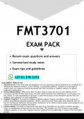 FMT3701 EXAM PACK 2025 - DISTINCTION GUARANTEED