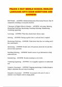 PRAXIS 2 5047 MIDDLE SCHOOL ENGLISH  LANGUAGE ARTS EXAM QUESTIONS AND ANSWERS