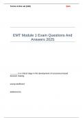 EMT Module 1 Exam Questions And Answers 2025