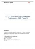 CCC 3 Exam Final Exam Questions And Answers 2025 (Actual!!)