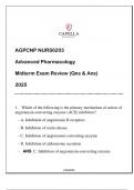 NURS6203 (CU-AGPCNP) Advanced Pharmacology Midterm Exam (Qns & Ans) 2025