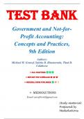 Test Bank for Government And Not For Profit Accounting Concepts And Practices 9th Edition by Granof