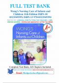 Test bank for Wong's Nursing Care of Infants and Children 11th Edition by Hockenberry ISBN 9780323549394 Chapters 1-34